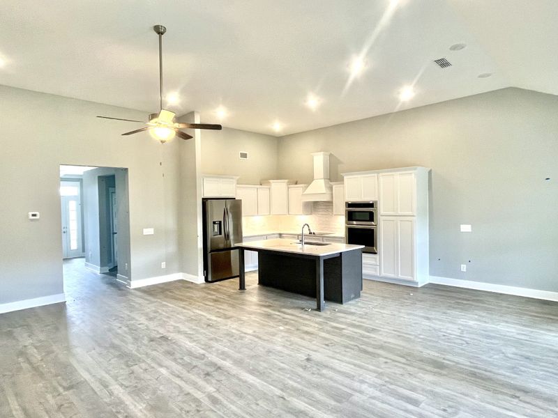 View of home showing kitchen/great room, dining area