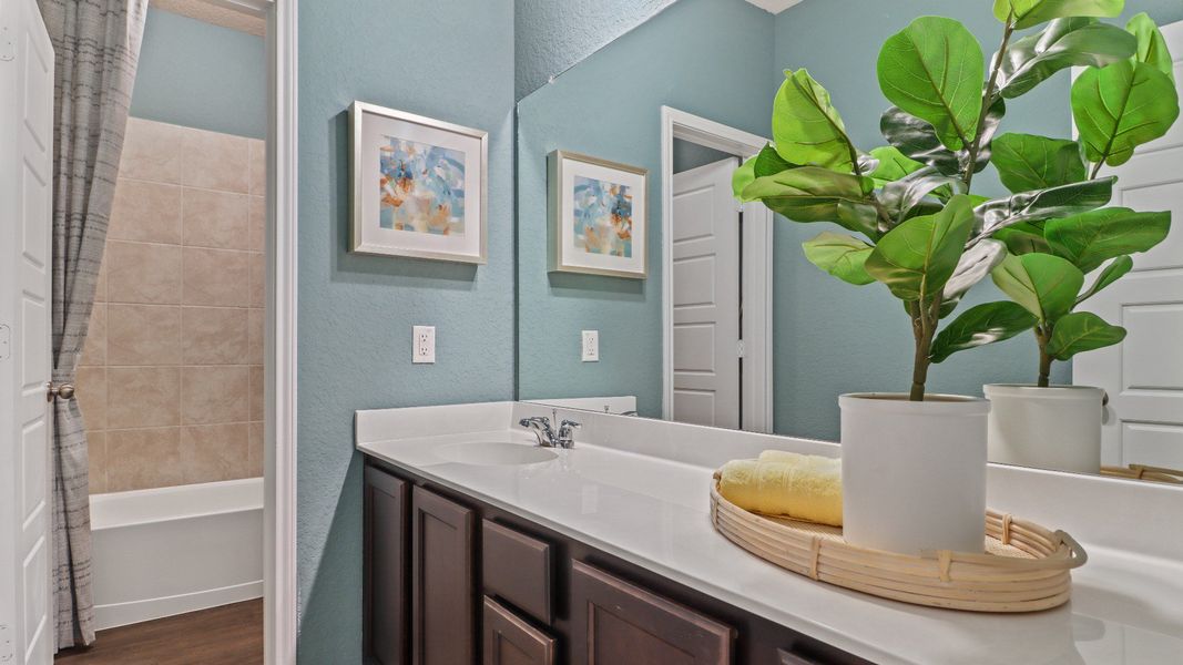 Furnished interior view inside a new home in Somerset Trails, San Antonio (Image 16). Furnished interior view inside a new home in Somerset Trails, San Antonio (Image 16).