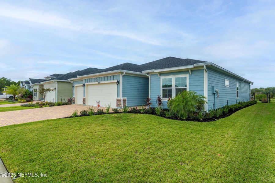 Exterior details and patio area of a home in Edenbrooke at Hyland Trail | 55+: Edenbrooke at Hyland Trail 60s, Green Cove Springs (Image 30). Exterior details and patio area of a home in Edenbrooke at Hyland Trail | 55+: Edenbrooke at Hyland Trail 60s, Green Cove Springs (Image 30).