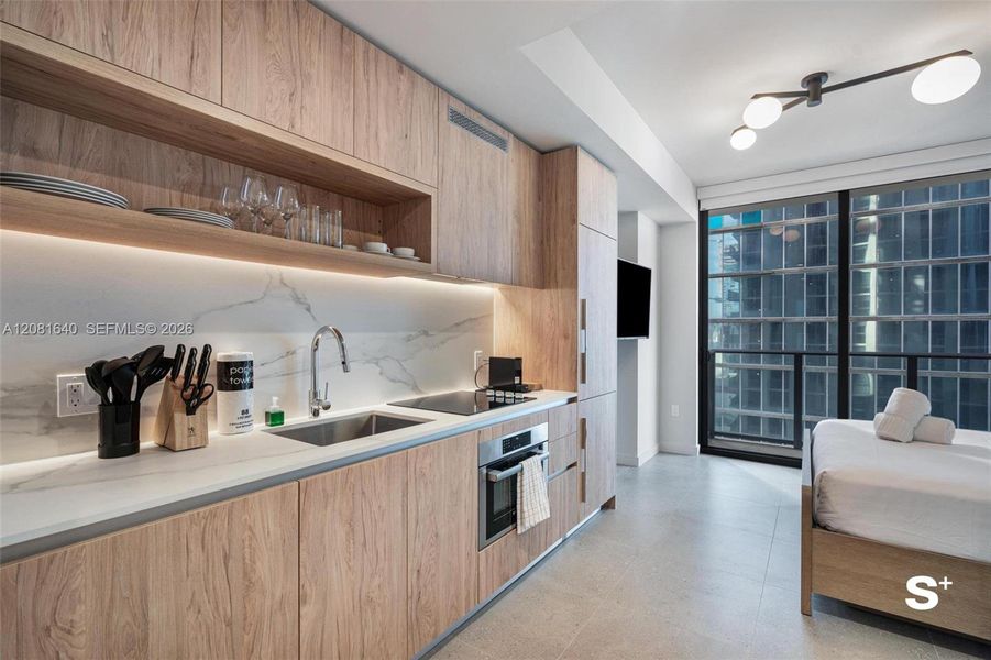 Furnished interior view inside a new home in , Miami (Image 10).