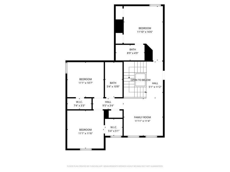 2D floor plan layout of this home in Calgary Downs, Winder, GA (Image 6).
