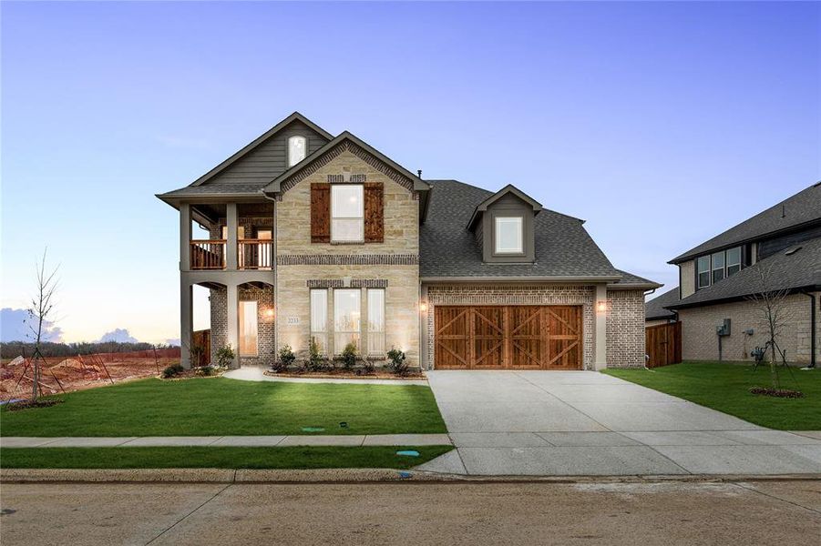 Front exterior of a new home in Stone River Glen, Royse City, TX, highlighting curb appeal (Image 2).