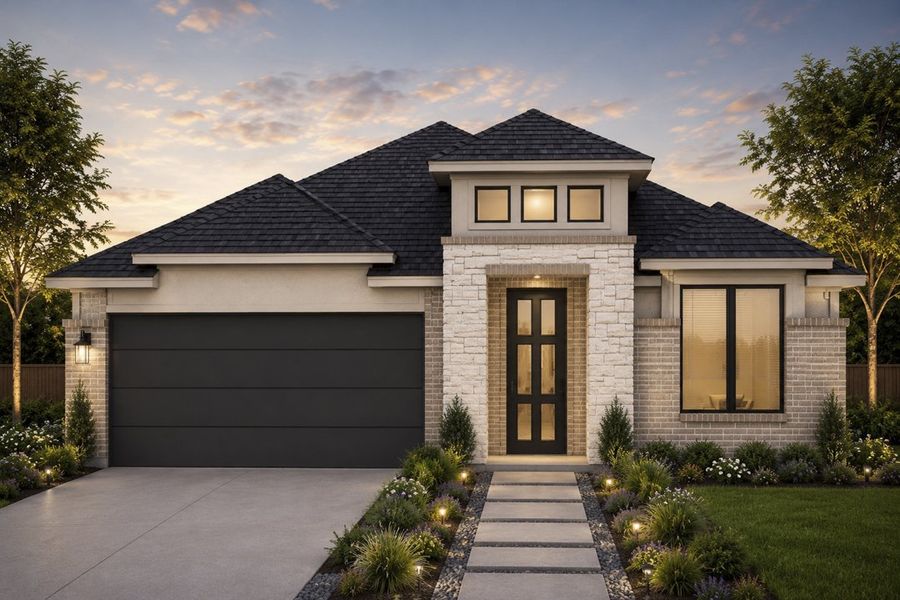 Representative exterior photo of a completed home built from the The Mason by Lillian Custom Homes in Freeman Farm, Kaufman, TX (Image 6).