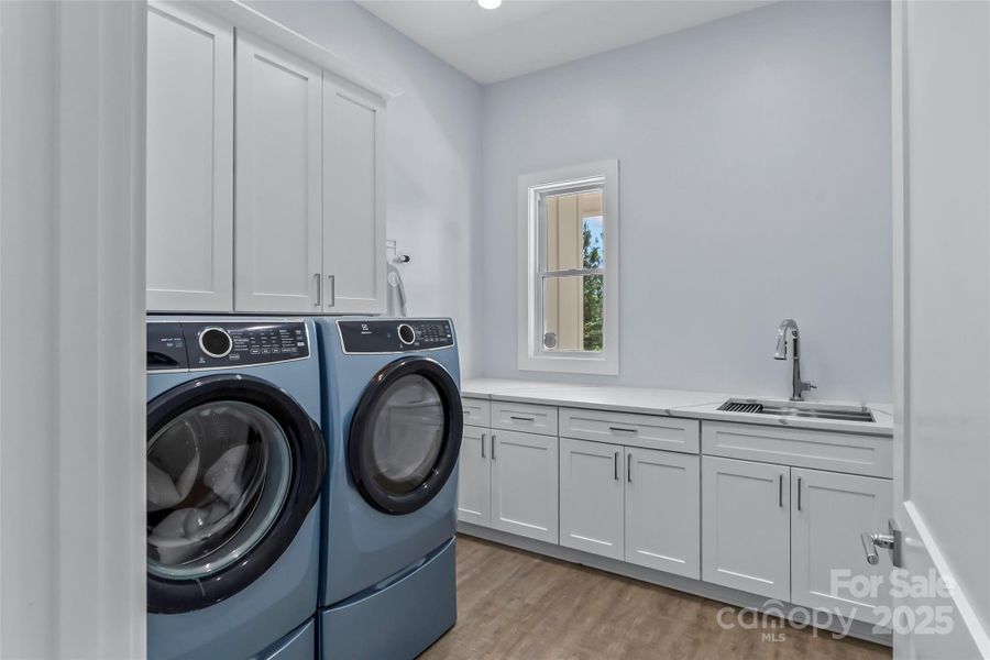 Large Laundry Room with Sink