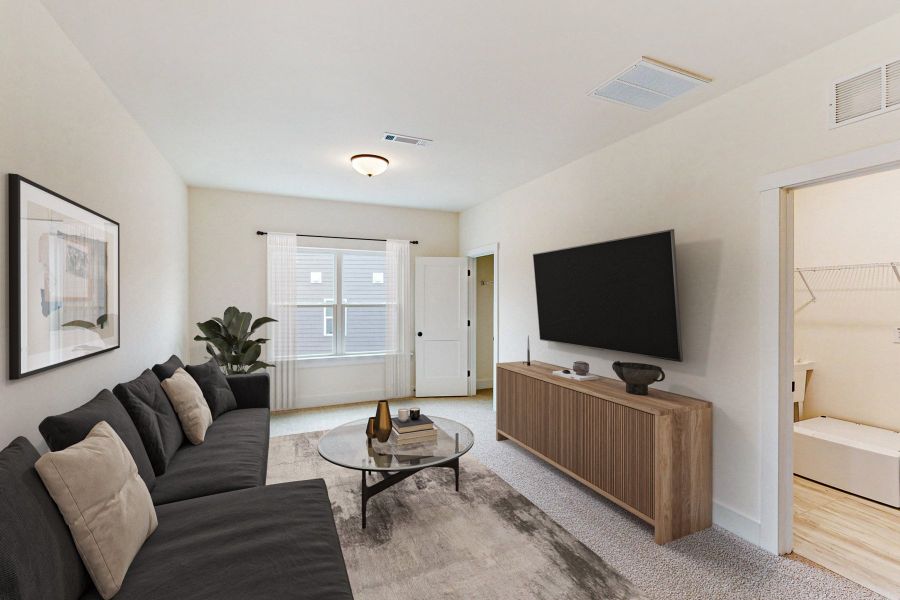 Furnished interior view inside a new home in Friendship Village: Friendship Village Single-Family, Apex (Image 8).