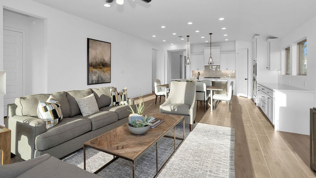 Furnished interior view inside a new home in Artavia, Conroe (Image 9).