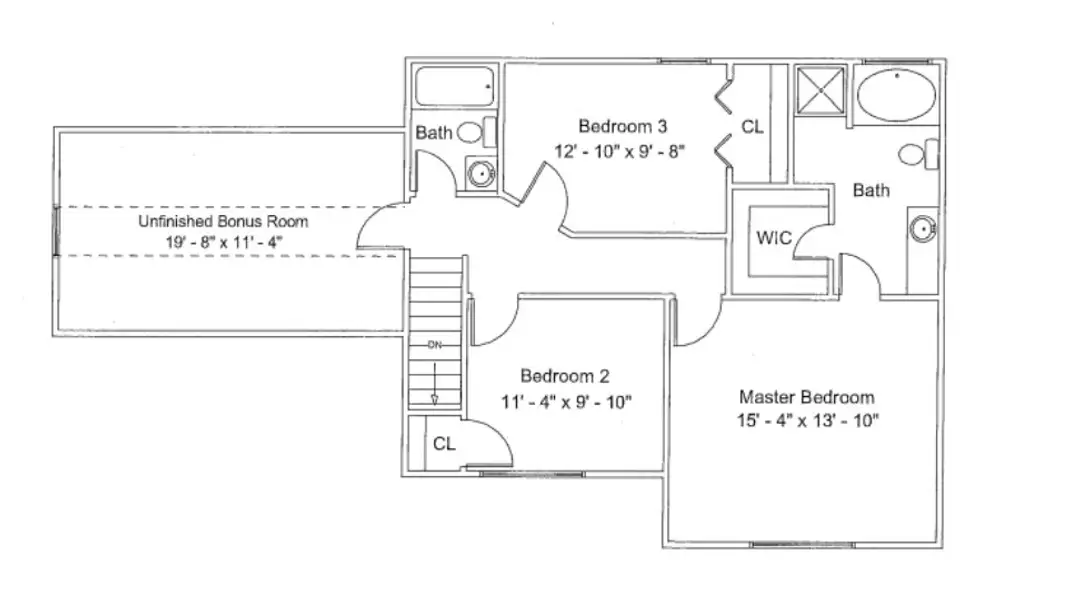 2D floor plan layout for the Plumtree by D.R. Horton in Brook Valley, Piedmont, SC (Image 3). 2D floor plan layout for the Plumtree by D.R. Horton in Brook Valley, Piedmont, SC (Image 3).