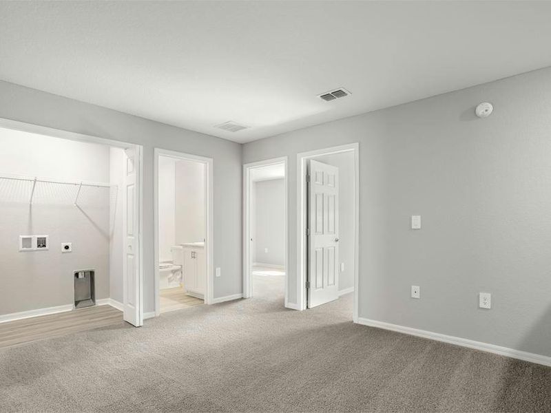 A loft provides desirable flex-use space.