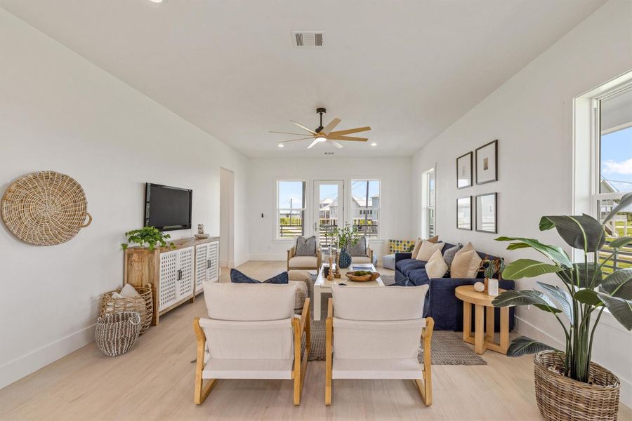 Furnished interior view inside a new home in , Galveston (Image 6).