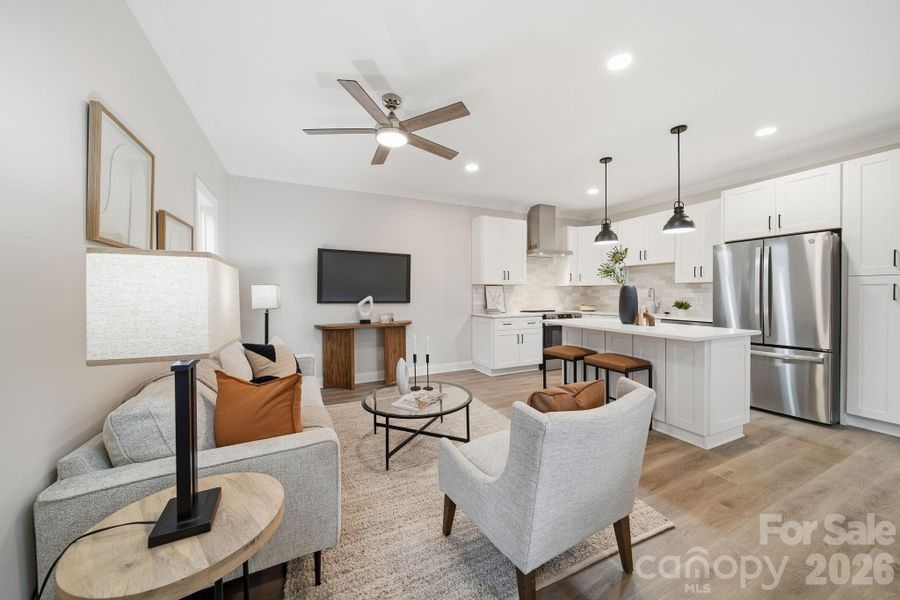 Furnished interior view inside a new home in , Charlotte (Image 12).