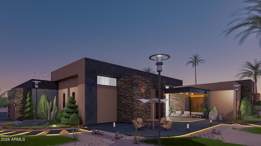 Soaring Eagle Exterior Rendering Evening