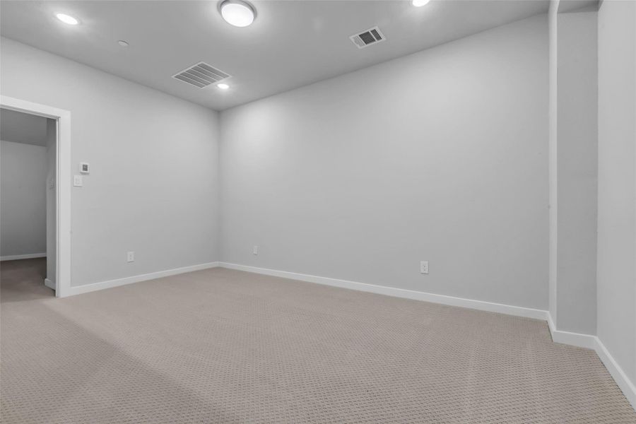 Another angle of the versatile loft upstairs.