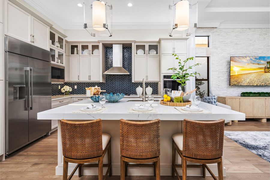Representative furnished interior of a home built from the Belize by GL Homes in Valencia Del Mar (55+), Boynton Beach (Image 7).