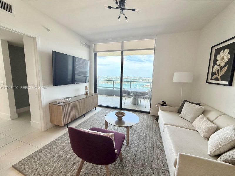 Furnished interior view inside a new home in , Miami (Image 13).
