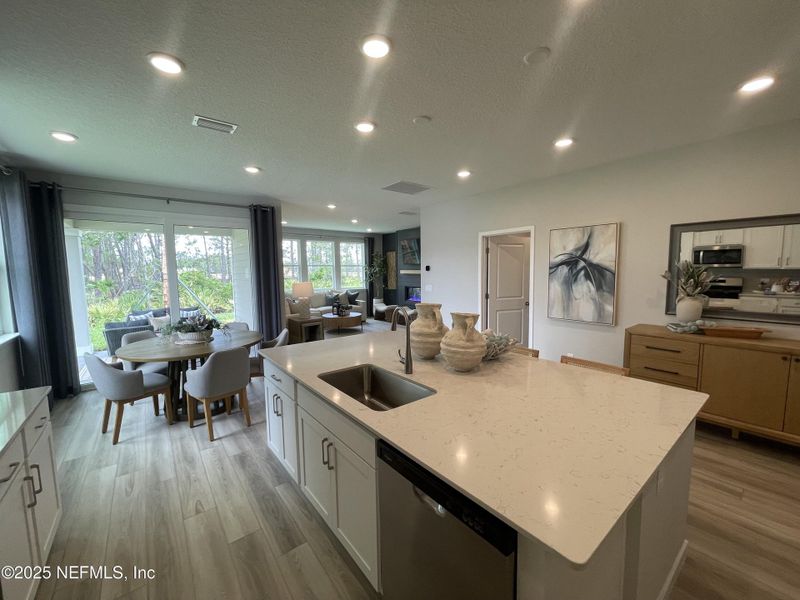 Furnished interior view inside a new home in The Magnolia Series at Reserve East, Flagler Beach (Image 12). Furnished interior view inside a new home in The Magnolia Series at Reserve East, Flagler Beach (Image 12).