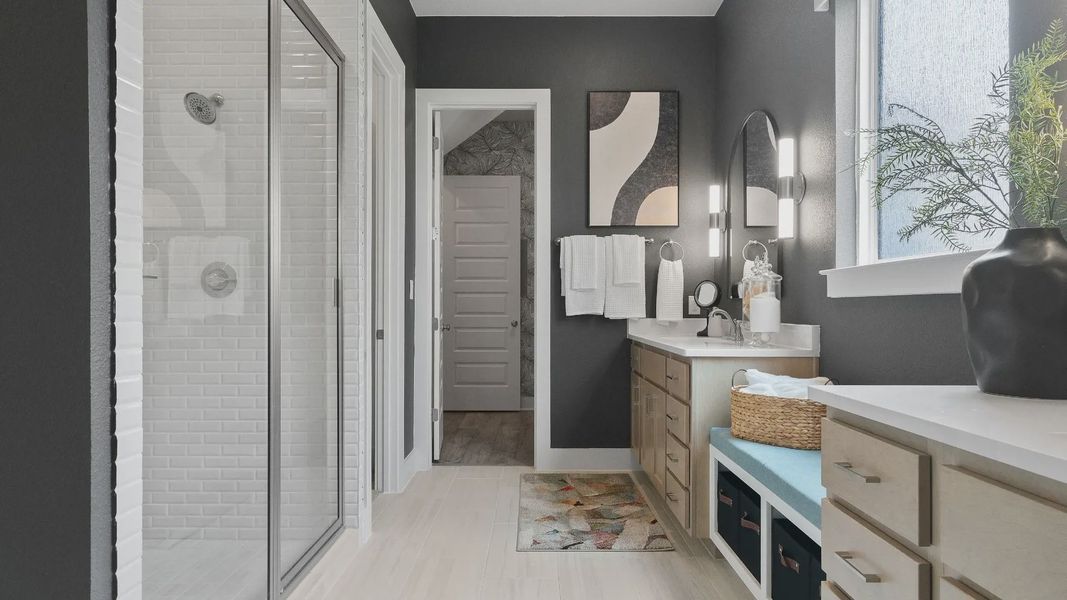 Representative furnished interior of a home built from the Maddy by Chesmar Homes in Santa Rita Ranch, Liberty Hill (Image 11).