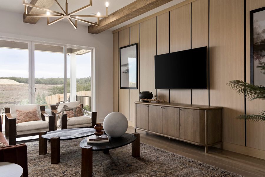 Furnished interior view inside a new home in Lariat, Liberty Hill (Image 11).