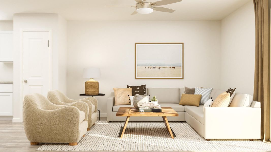 Spacious living area.