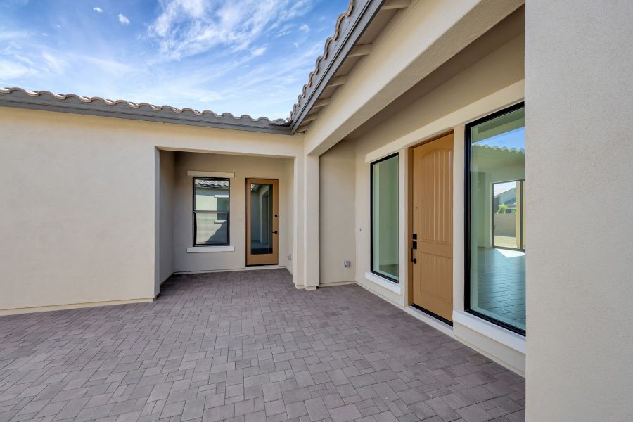 Exterior details and patio area of a home in Suelo at Legado West, Queen Creek (Image 3).