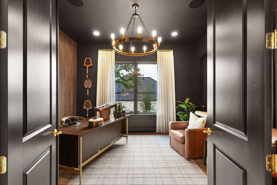 Furnished interior view inside a new home in Enchanted Bluff, Garden Ridge (Image 43).