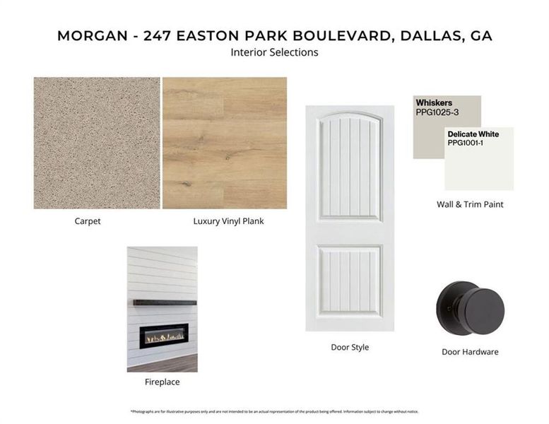 Sample of building materials used in homes in Easton Park, Dallas (Image 4).