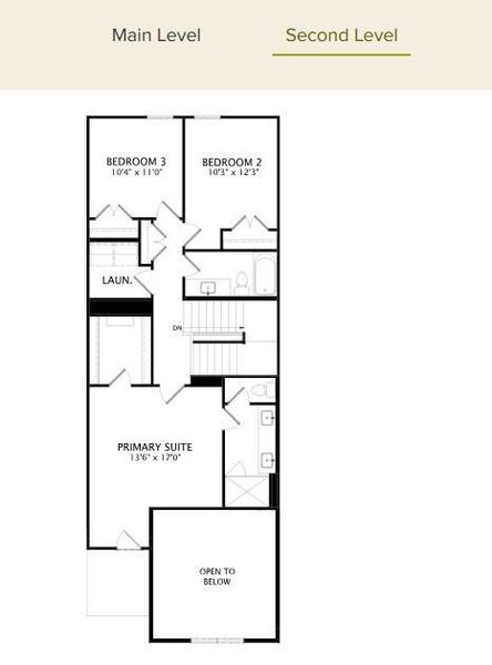 2D floor plan layout of this home in Chelsea Commons, Allen, TX (Image 5).
