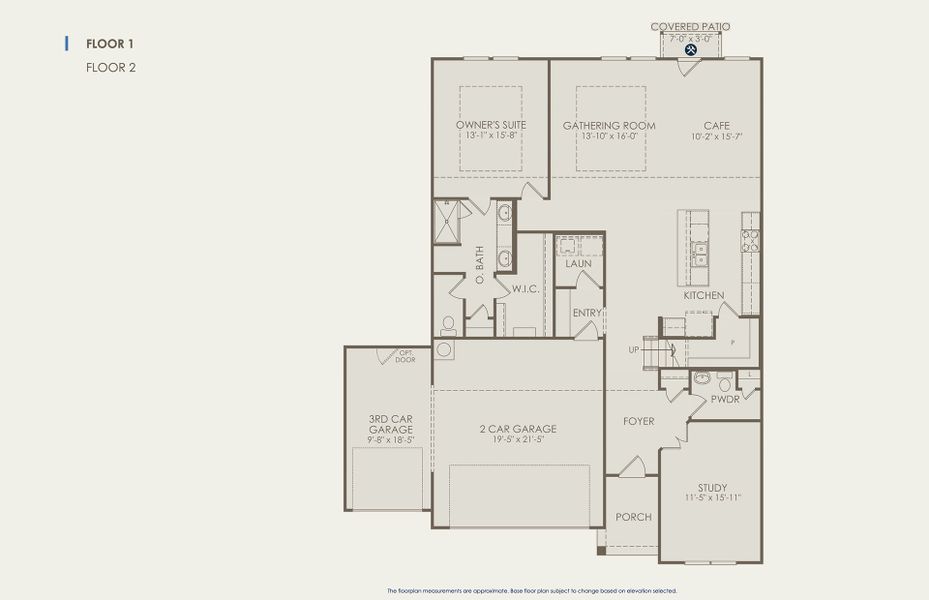 Keller Floor Plan, Quick Move-In Home, Floor 1