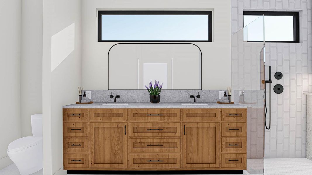 Primary bath rendering Primary bath rendering