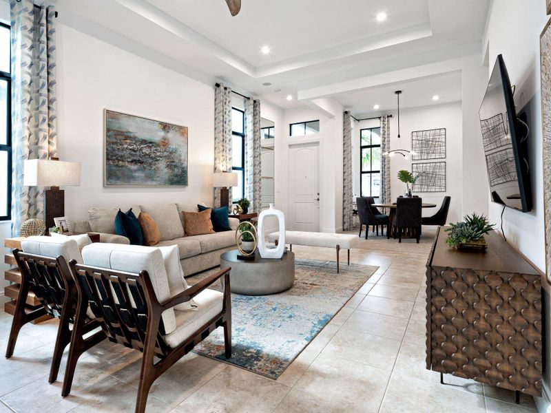 Furnished interior view inside a new home in Cresswind Palm Beach at Westlake, Westlake (Image 12).