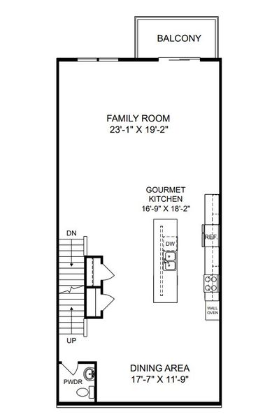 2D floor plan layout of this home in Magnolia, Wake Forest, NC (Image 2).