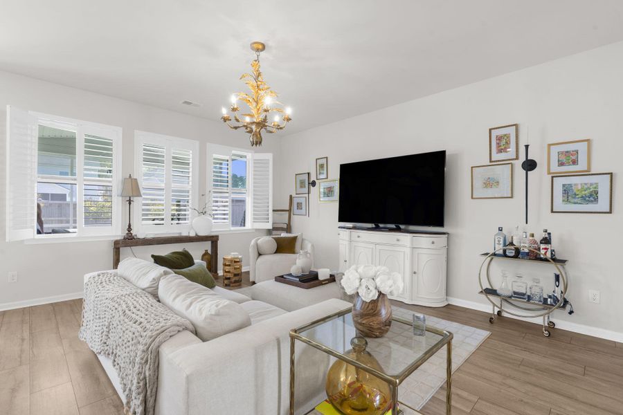 Furnished interior view inside a new home in Sweetgrass at Summers Corner, Summerville (Image 5).