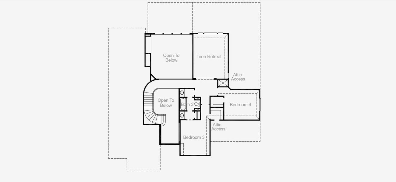 2D floor plan layout of this home in Palmera Ridge, Leander, TX (Image 22).