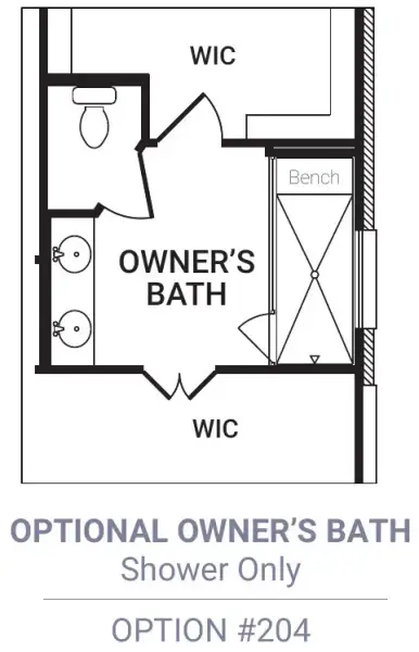Master Bath – Large Shower / No Tub