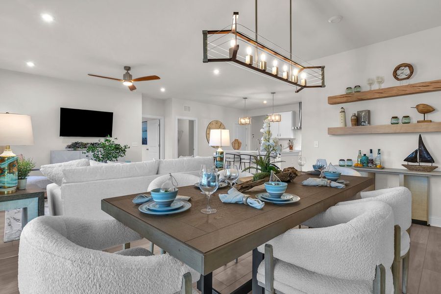 Furnished interior view inside a new home in The Beacon at Old Peachtree Single Family Homes, Lawrenceville (Image 277).