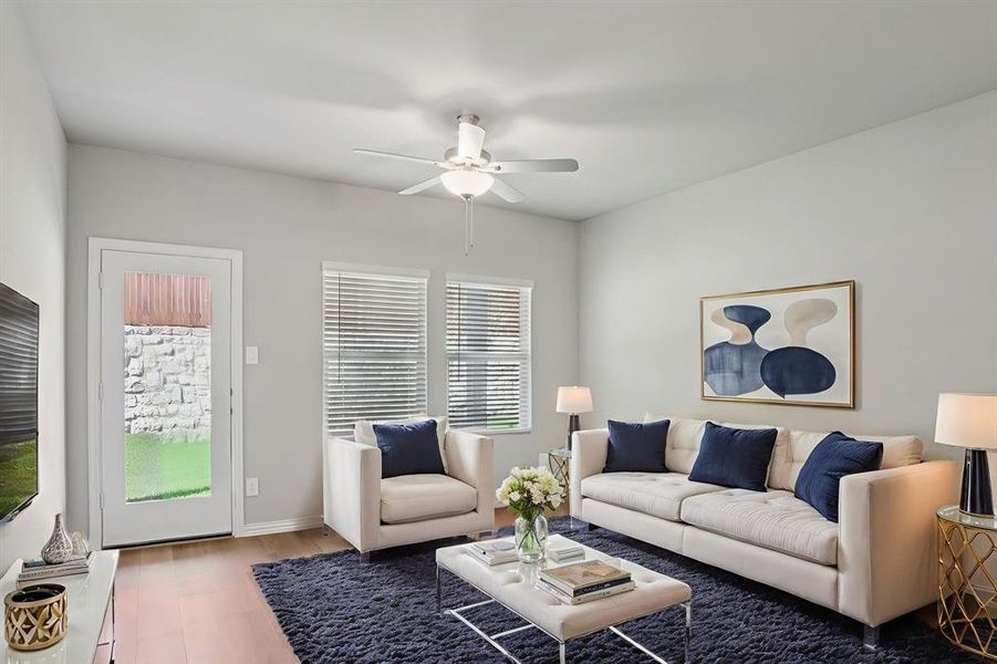 Furnished interior view inside a new home in Eastridge - Spring Series, McKinney (Image 6). Furnished interior view inside a new home in Eastridge - Spring Series, McKinney (Image 6).