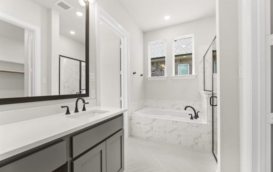 Representative furnished interior of a home built from the The Barbados by Stonefield Homes in The Highlands, Rockwall (Image 46).