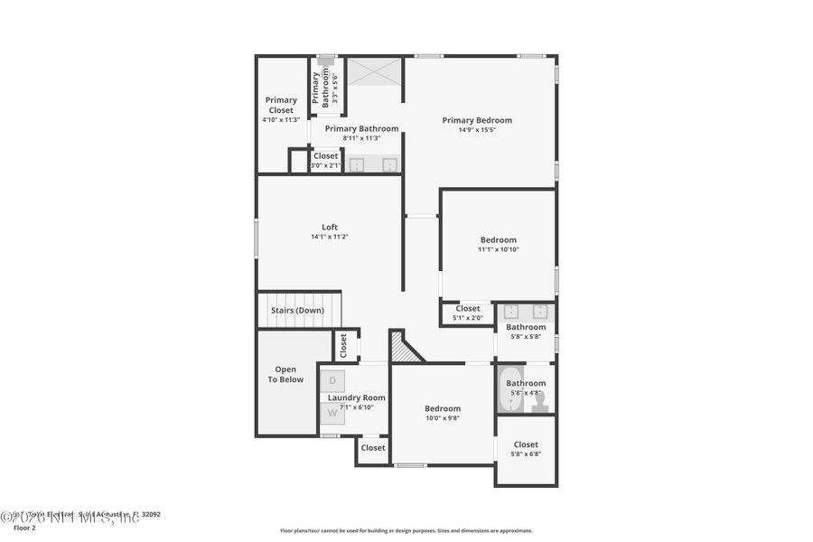 2D floor plan layout of this home in , St. Augustine, FL (Image 6).