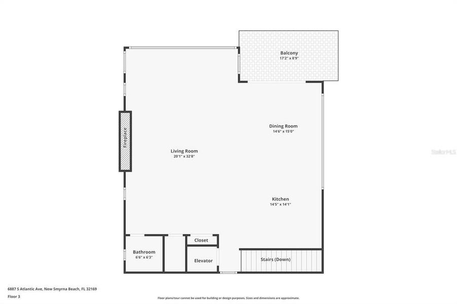 2D floor plan layout of this home in , New Smyrna Beach, FL (Image 6).