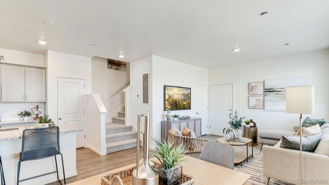 Furnished interior view inside a new home in Revere at Johnstown, Johnstown (Image 9).