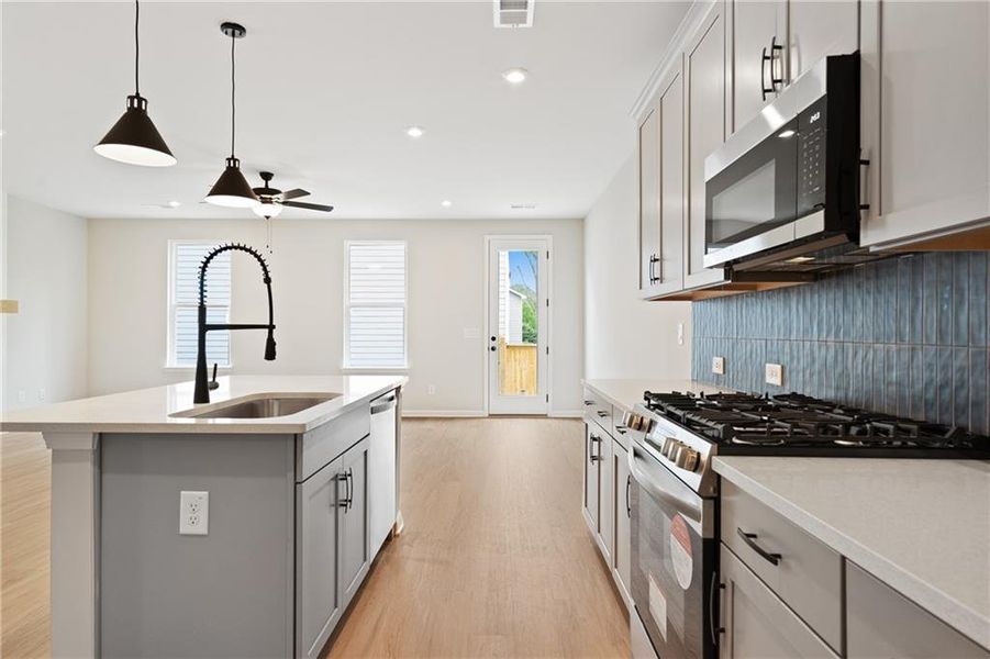 Furnished interior view inside a new home in The Village at Shallowford, Kennesaw (Image 9). Furnished interior view inside a new home in The Village at Shallowford, Kennesaw (Image 9).