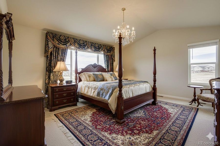 virtually staged primary bed