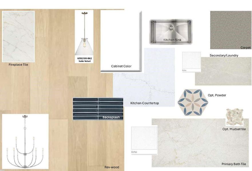 Sample of building materials used in homes in Harvest Green, Richmond (Image 4).