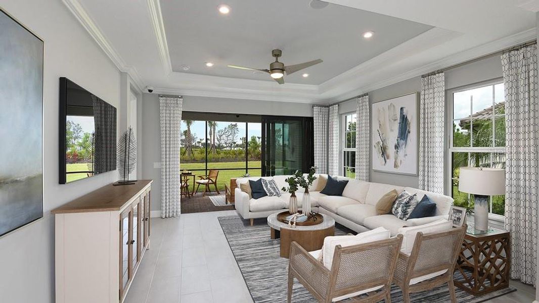 Furnished interior view inside a new home in Esplanade at Azario Lakewood Ranch, Bradenton (Image 9).