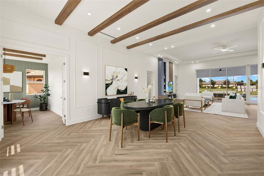 Furnished interior view inside a new home in , Cape Coral (Image 16). Furnished interior view inside a new home in , Cape Coral (Image 16).