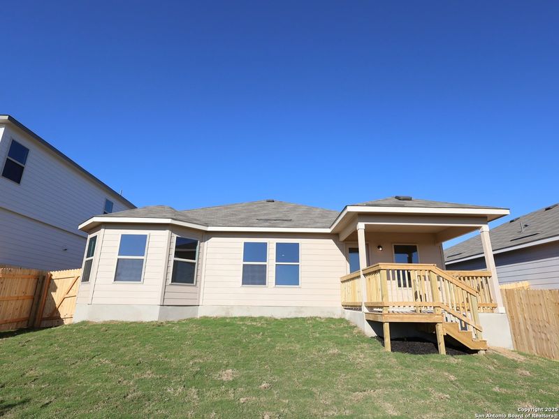 Exterior details and patio area of a home in Paloma Park, Converse (Image 3). Exterior details and patio area of a home in Paloma Park, Converse (Image 3).