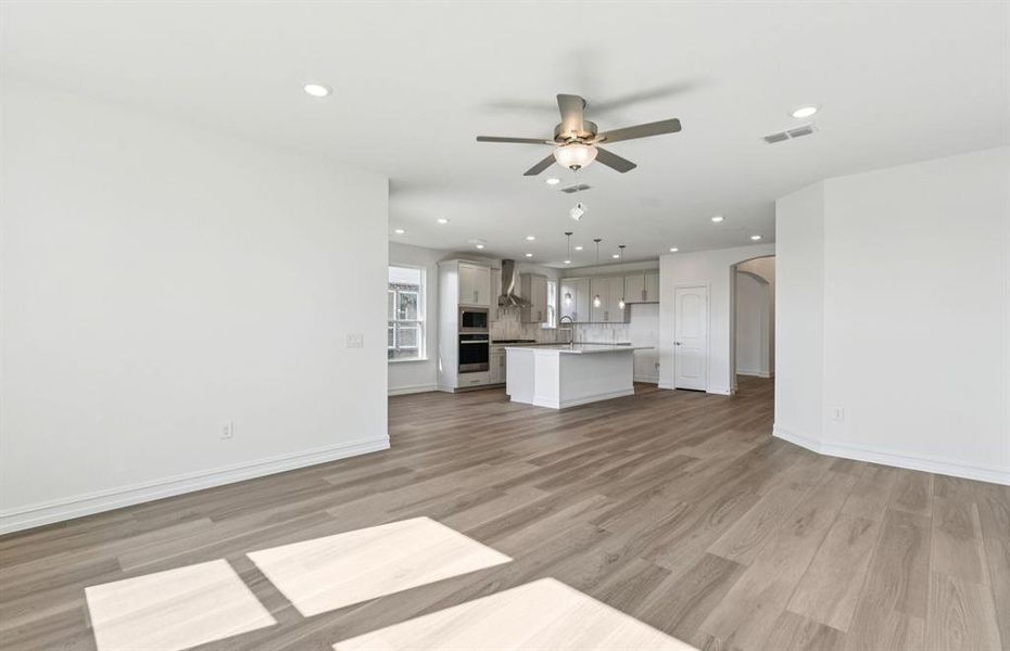 Open concept throughout main living areas