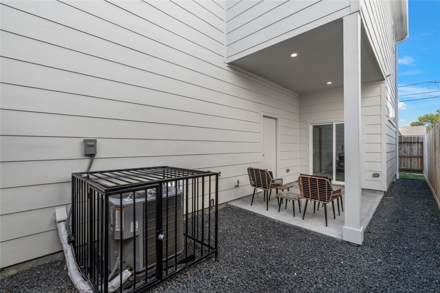 Covered back patio ideal for unwinding after a long day or hosting weekend BBQs with family & friends, an inviting extension of your living space. Covered back patio ideal for unwinding after a long day or hosting weekend BBQs with family & friends, an inviting extension of your living space.