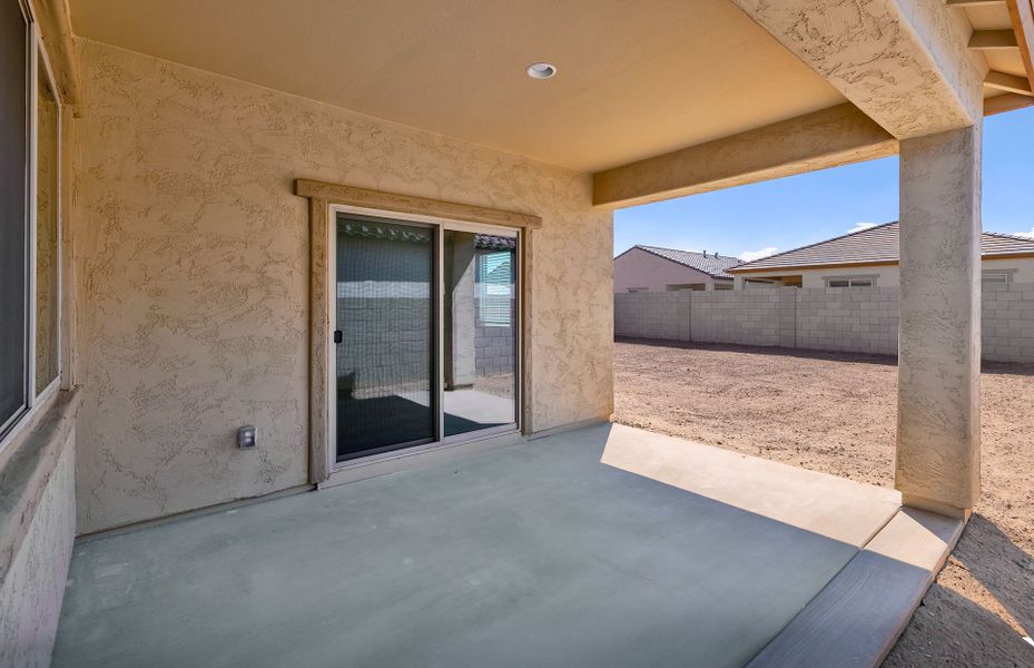 Exterior details and patio area of a home in El Rancho Santa Rosa, Maricopa (Image 4).