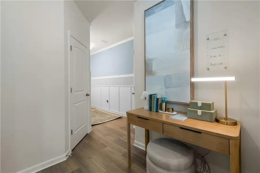 Furnished interior view inside a new home in Langley Overlook, Loganville (Image 11). Furnished interior view inside a new home in Langley Overlook, Loganville (Image 11).