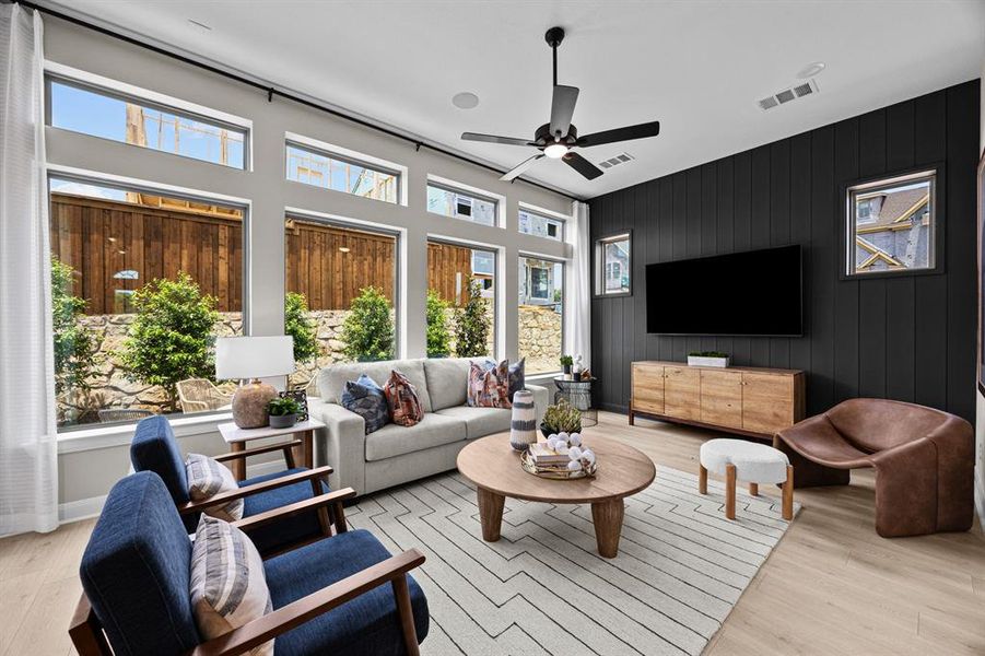 Furnished interior view inside a new home in Greenville Heights, Dallas (Image 3). Furnished interior view inside a new home in Greenville Heights, Dallas (Image 3).